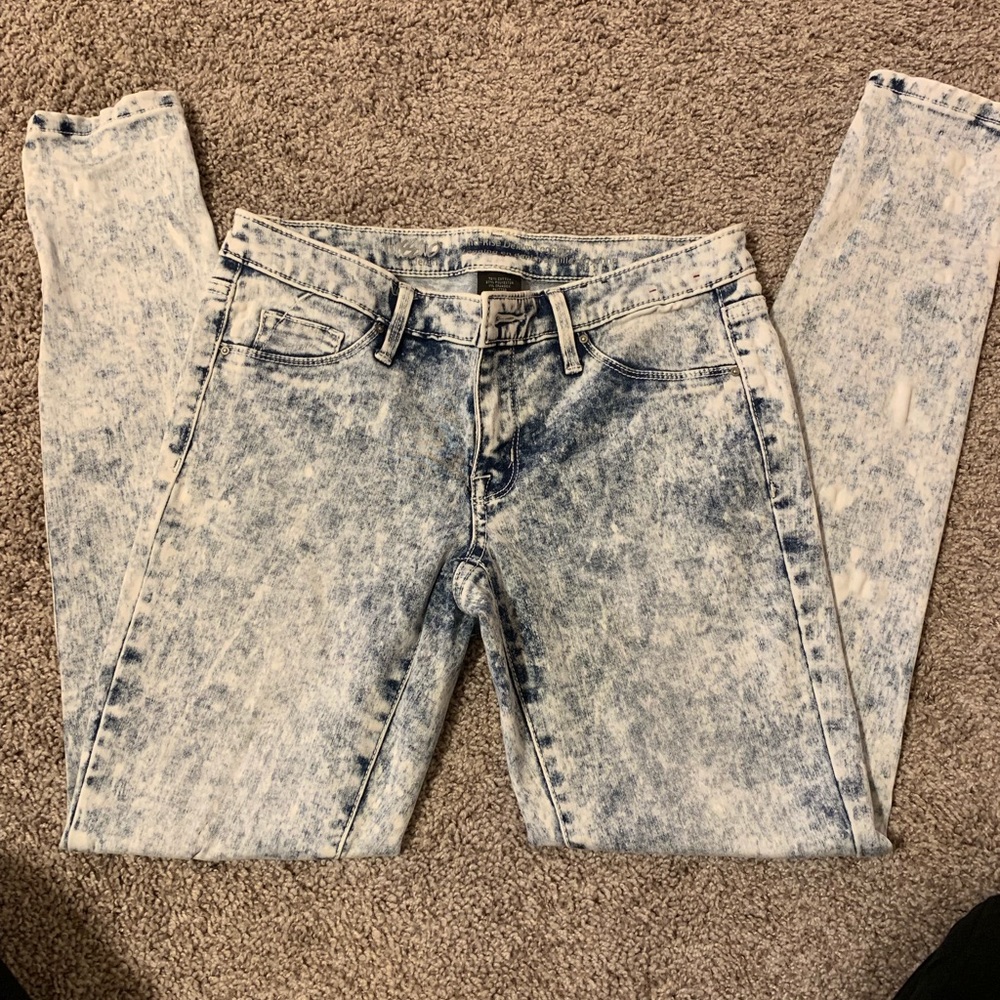 Moschino acid wash denim legging